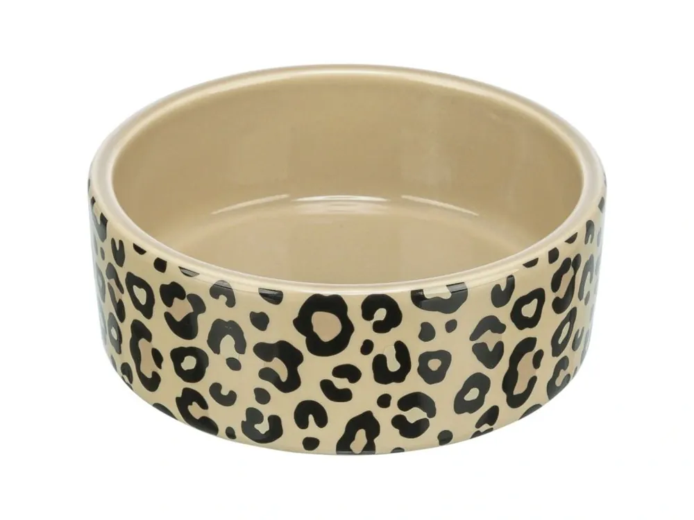 Keramická miska LEO, 0,3 l/ 12 cm, hnědá/leopardí (1 ks) Víkendová Akce