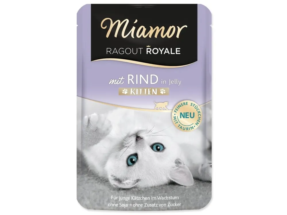 Kapsička Miamor Ragout Royale Kitten hovězí v želé 100 g Jen Po Omezenou Doba