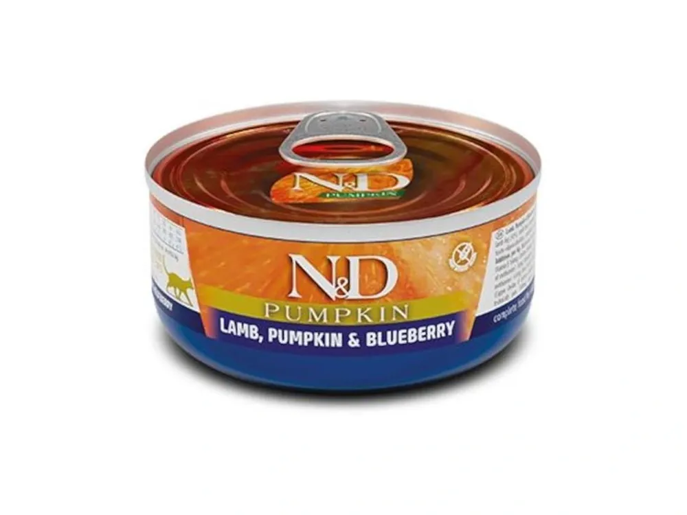 Nejprodávanější N&D PUMPKIN Cat konzerva Lamb, Pumpkin & Blueberry 70 g