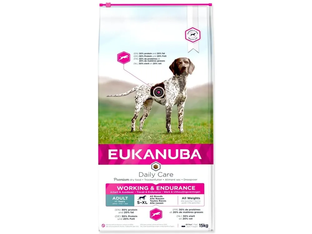 Krmivo EUKANUBA Daily Care Adult Working & Endurance 15 kg Poslední Šance