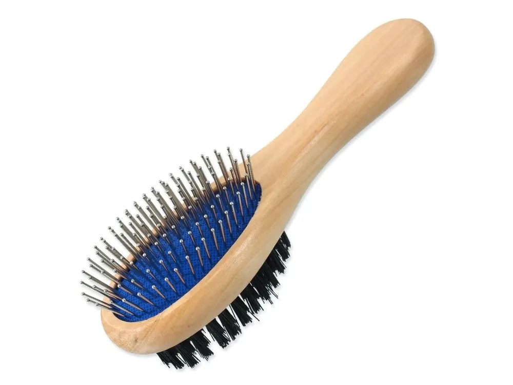 Akční Cena Kartáč Dog Fantasy hroty/nylon oboustranný dřevo S 17cm