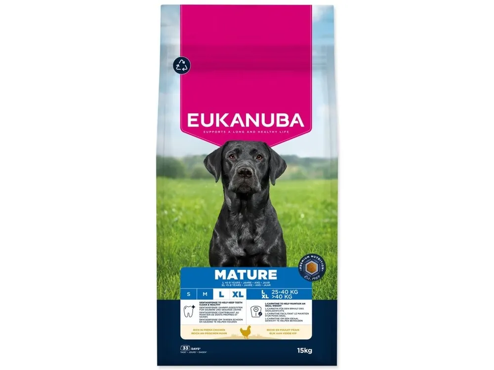 Krmivo EUKANUBA Mature Large rich in fresh chicken 15 kg Nová Kolekce