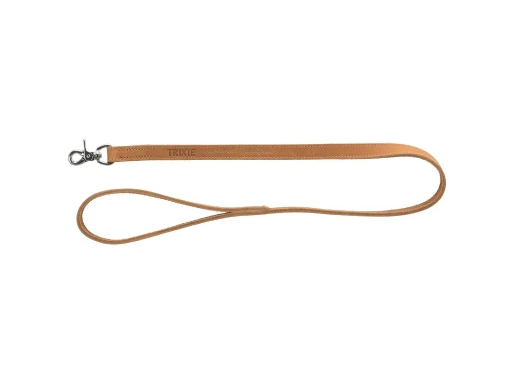 Zlevněný RUSTIC kožené vodítko Heartbeat, M-L 1,00m/20mm, hnědá