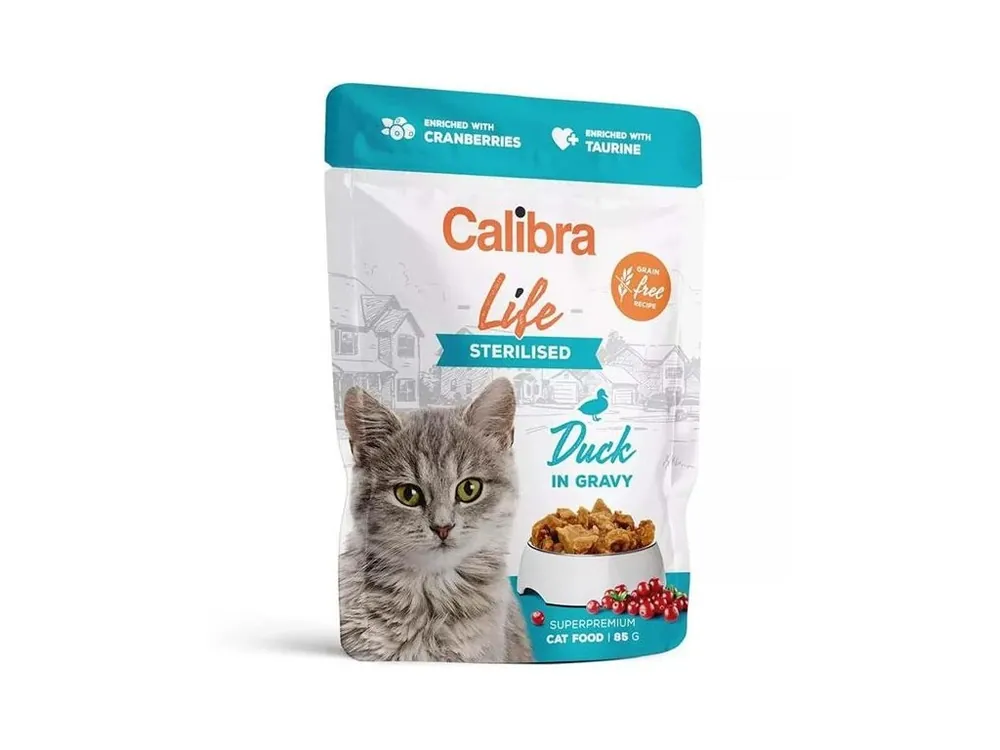 Finální Výprodej Calibra Cat Life kapsička Sterilised Duck in gravy 85 g