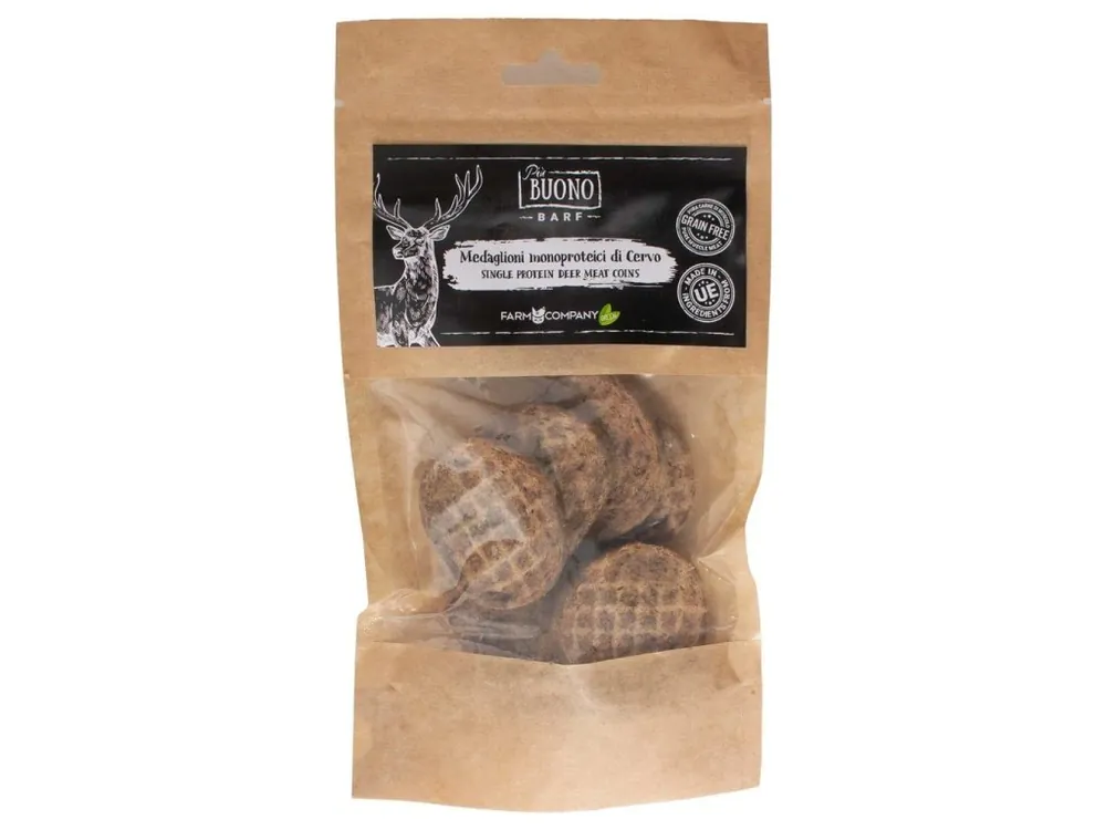 Víkendová Akce Farm Company Single protein - jelení pamlsky penízky 70g