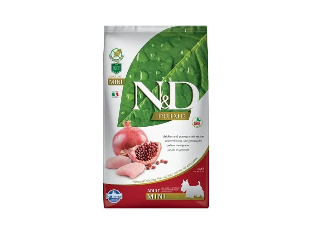 N&D PRIME Dog GF Chicken & Pomegranate Adult Mini 2,5 kg Poslední Šance