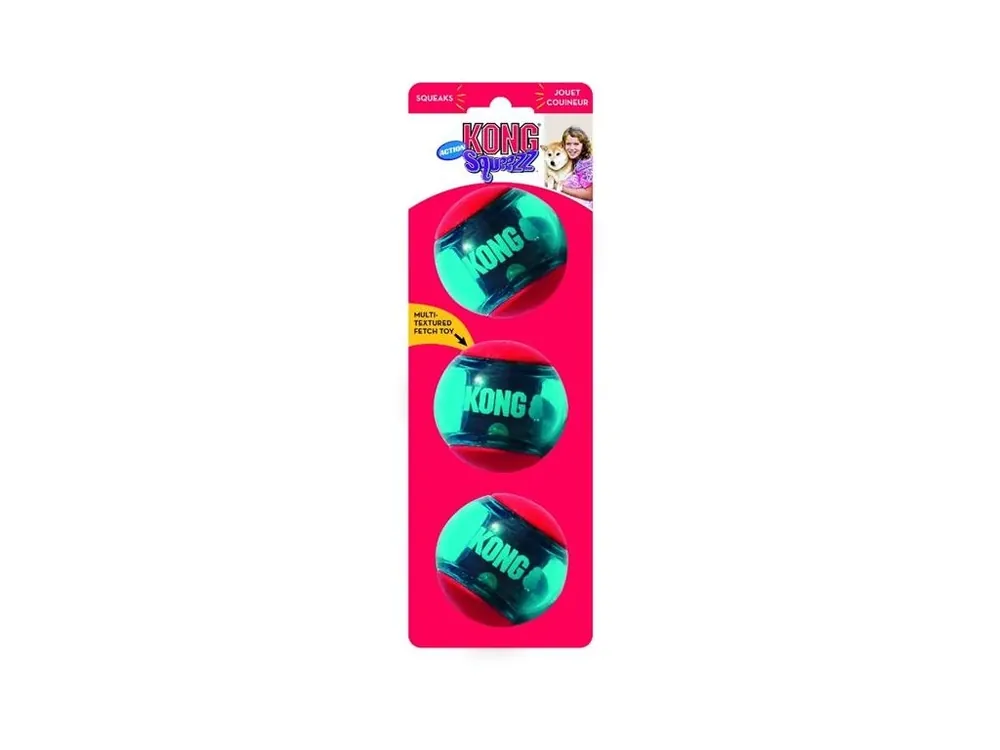 Ověřený Hračka guma KONG Squeezz Action Ball Red (vel. S) 3 ks