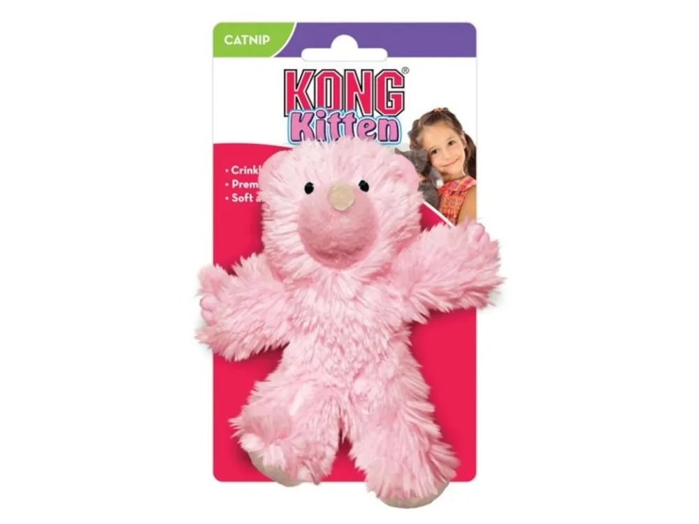 Hračka cat plyš KONG Kitten Teddy Bear mix barev (1 ks) Výprodej