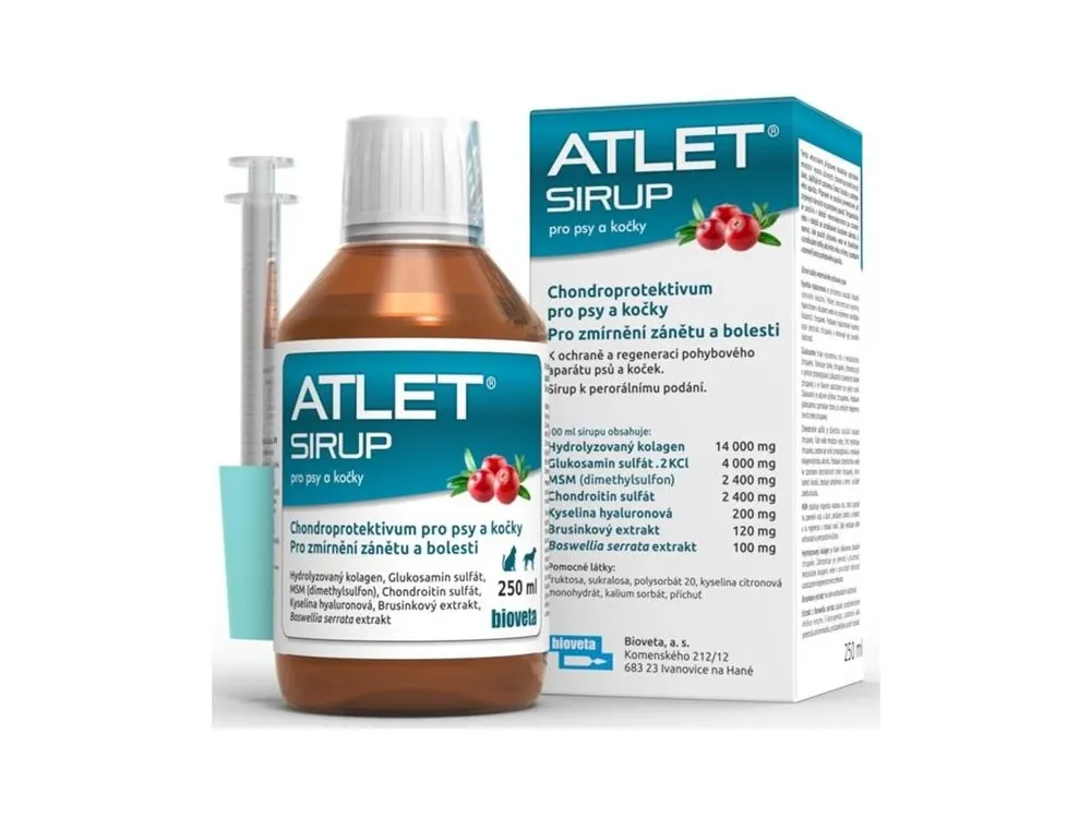 Pouze Dnes Atlet sirup pro psy a kočky 250 ml (chondroprotektivum)