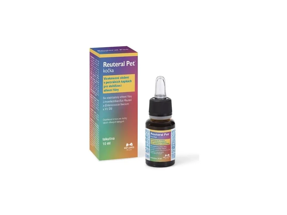 NBF Lanes Reuteral Pet kočka 10 ml (střevní mikroflóra) Nejlepší Volba