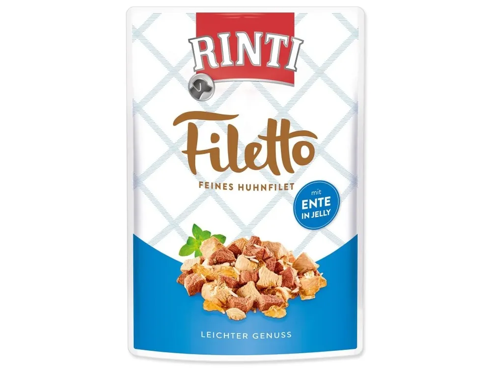 Kapsička Rinti Filetto Adult kuře a kachna v želé 100g Koupit Online