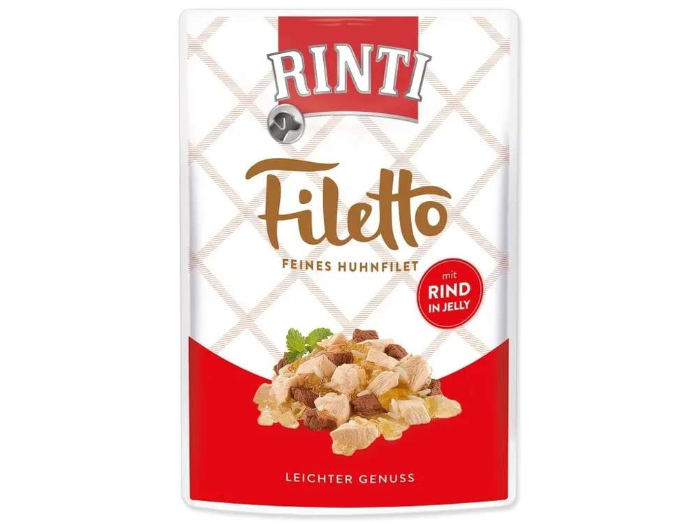 Kapsička Rinti Filetto Adult kuře a hovězí v želé 100 g Cenový Hit