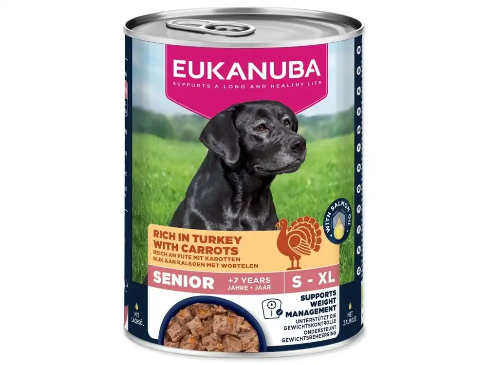 Konzerva EUKANUBA Senior bohatá na krůtí s mrkví 400 g Vysoce Kvalitní