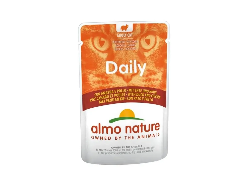 Cenová Bomba Almo Nature Daily Menu cat kapsička kuře a kachna 70 g