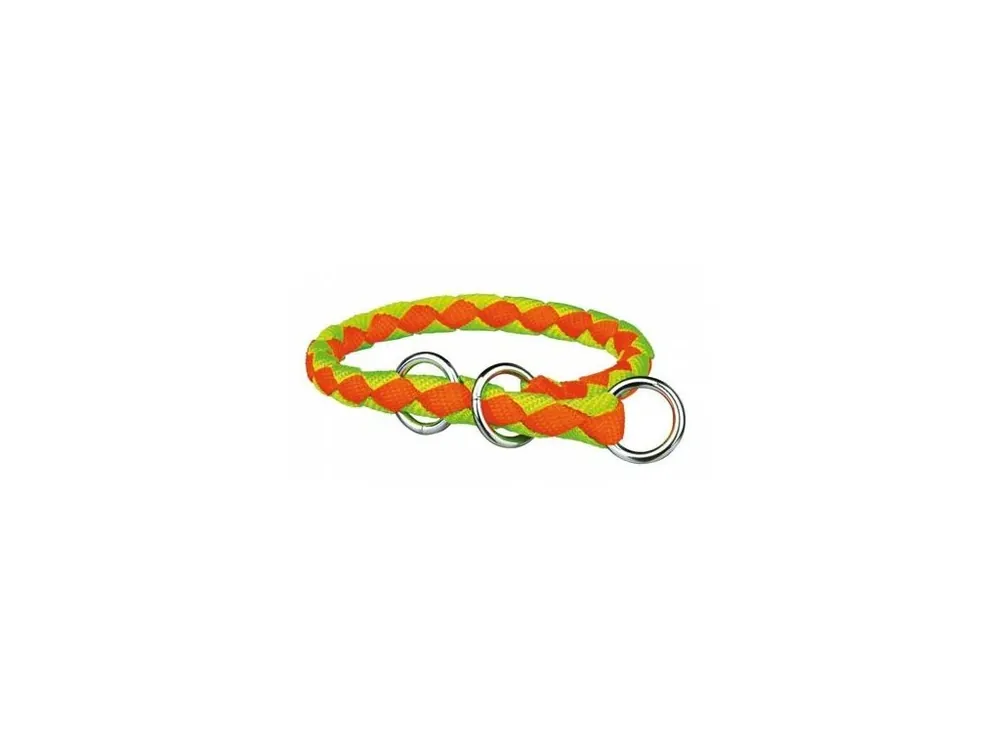 Akce Obojek CAVO kulatý polostahovací - neon oranžový/zelený