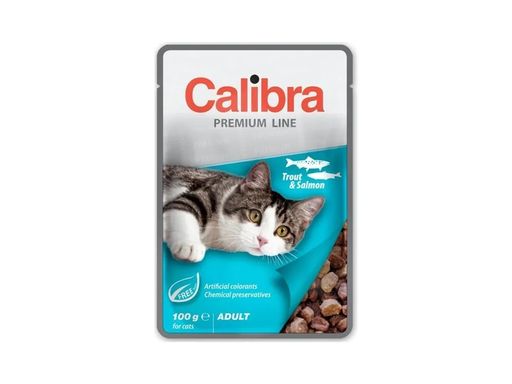 Calibra Cat kapsička Premium Adult Trout & Salmon 100 g Sezónní Sleva