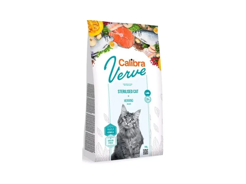 Cenově Výhodný Calibra Cat Verve Grain Free Sterilised Herring 750 g