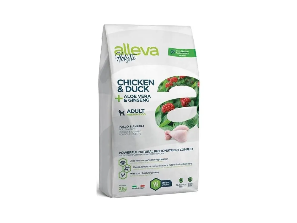 ALLEVA HOLISTIC Dog Dry Adult Chicken & Duck Medium 2 kg Expresní Doručení