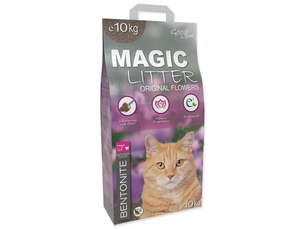 Kočkolit Magic Litter Bentonite Original Flowers 10 kg Vrácení Zdarma