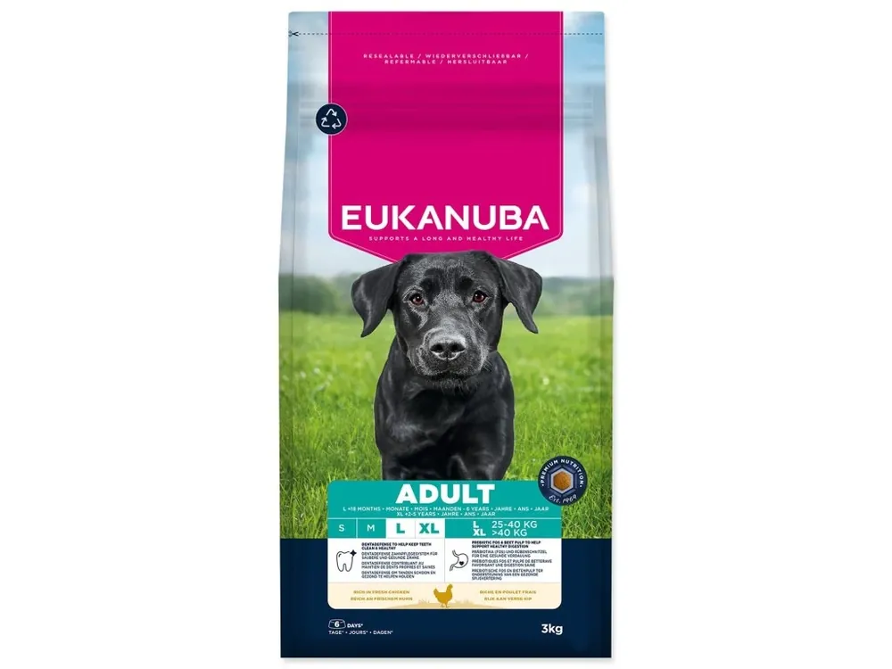 Autentický Krmivo EUKANUBA Adult Large rich in fresh chicken 3kg