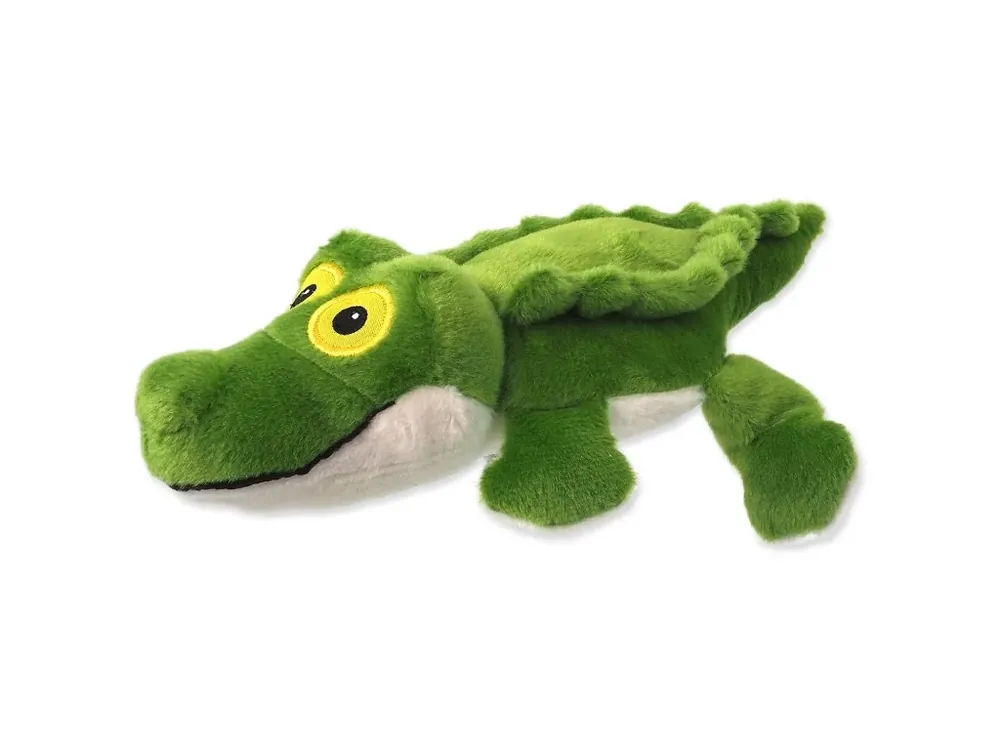 Hračka Dog Fantasy Silent Squeak krokodýl zelený 30 cm Poslední Šance
