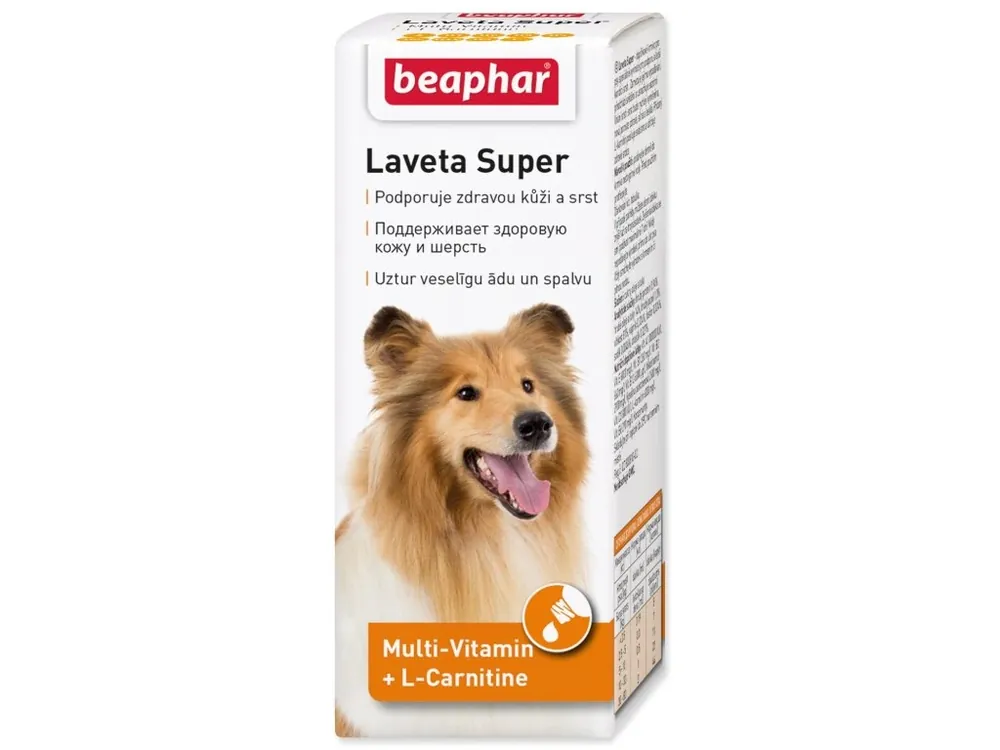 Kapky Beaphar vyživující srst Laveta Super 50 ml (psi) Výprodej