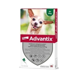 Advantix S.O. pes do 4kg a.u.v. zelený sol 1 x 0,4 ml Tovární Cena