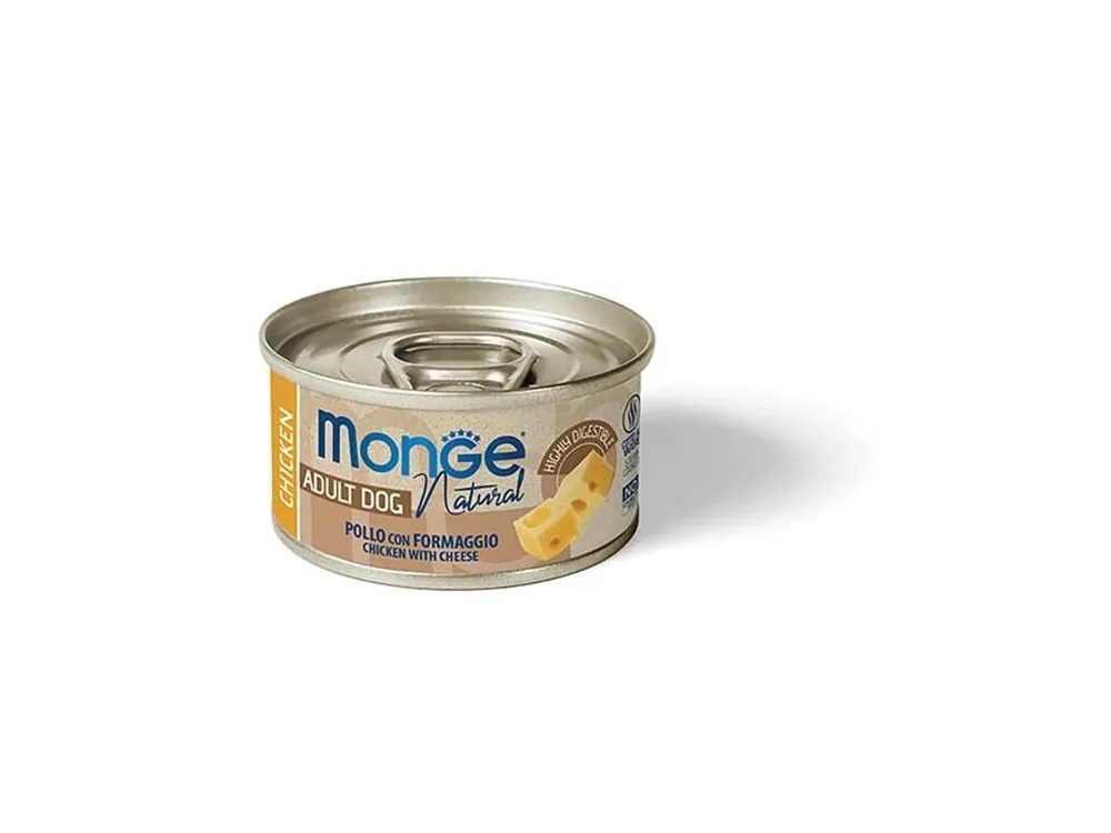 MONGE DOG NATURAL kuřecí maso se sýrem pro psy 95 g Sleva