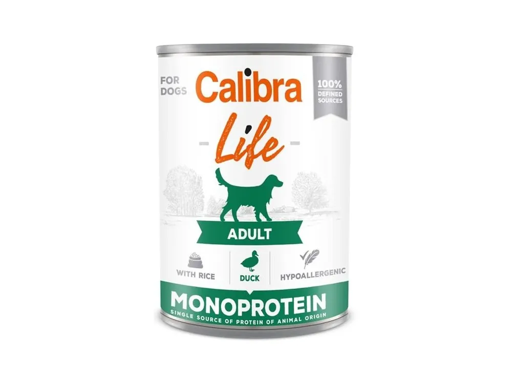 Must-Have Calibra Dog Life konzerva Adult Duck with rice 400g
