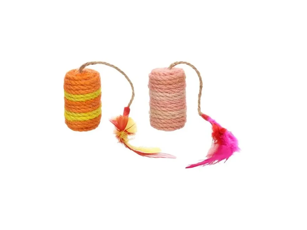 Víkendová Akce Hračka cat Oraro sisalový váleček mix Flamingo (1 ks)