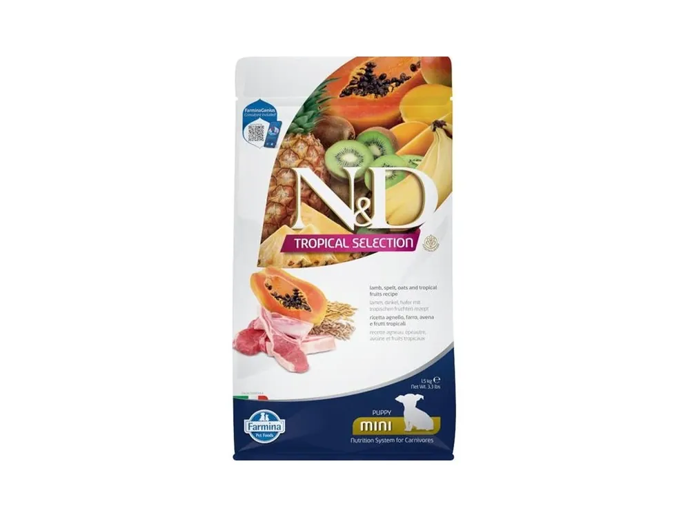 N&D TROPICAL SELECTION Dog LG Lamb Puppy Mini 1,5 kg Nejprodávanější