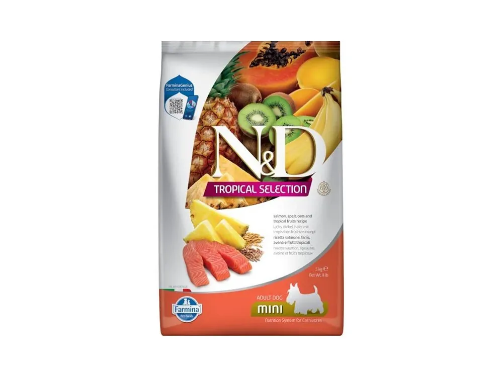 N&D TROPICAL SELECTION Dog LG Salmon Adult Mini 5 kg Kup Teď