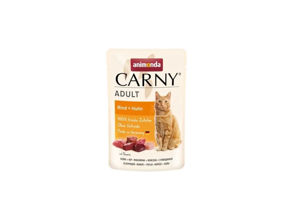 Poslední Šance Carny Adult 85 g hovězí + kuřecí, kapsička pro kočky