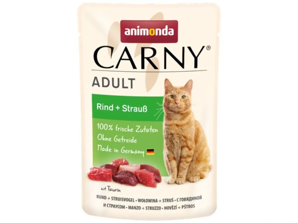 Carny Adult 85 g hovězí + pštros, kapsička pro kočky Bezpečná Platba