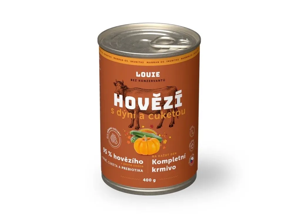 Originální Louie konzerva pro psy hovězí s dýní a cuketou 400 g