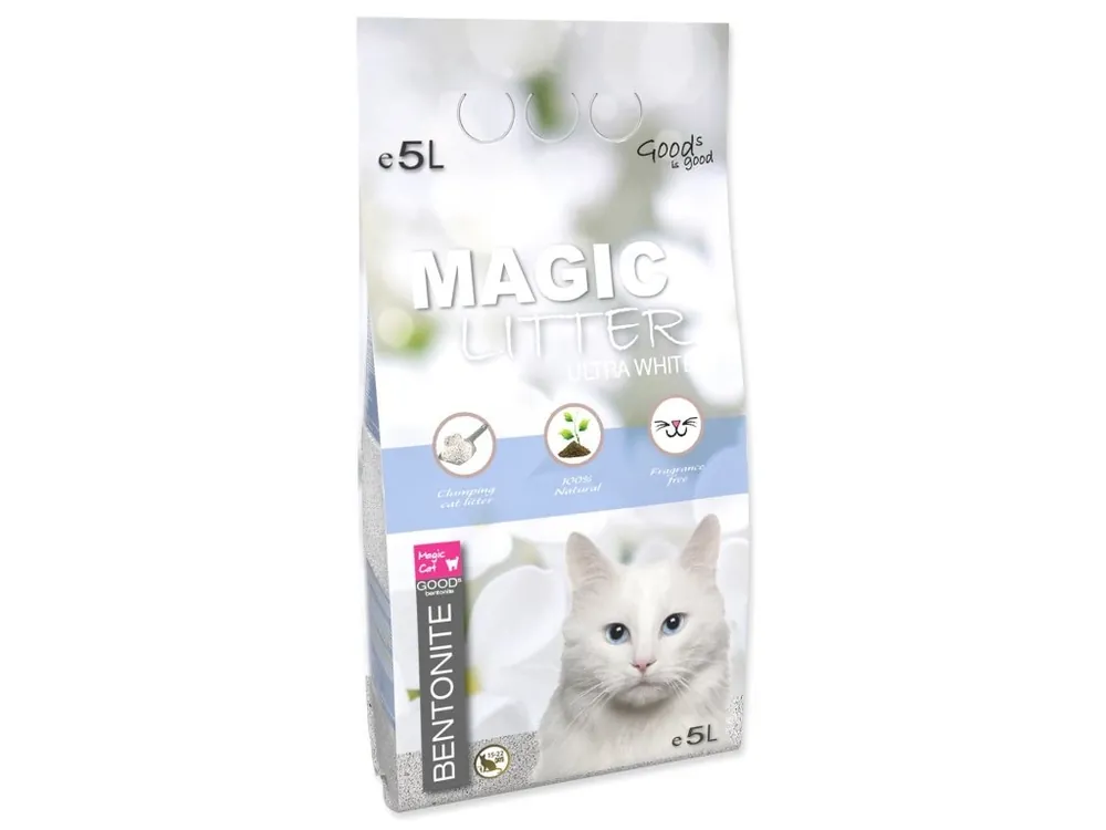 Kočkolit Magic Litter Bentonite Ultra White 5l/4,4kg Cenový Hit