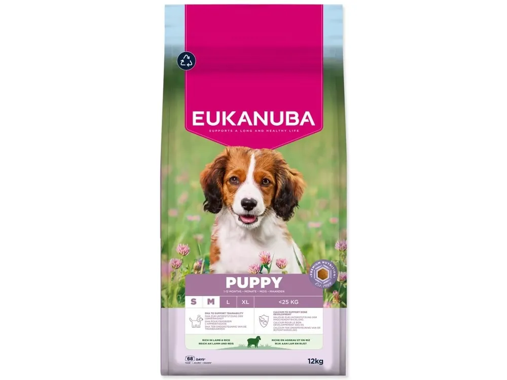Krmivo EUKANUBA Puppy Small & Medium rich in lamb 12 kg Horká Nabídka