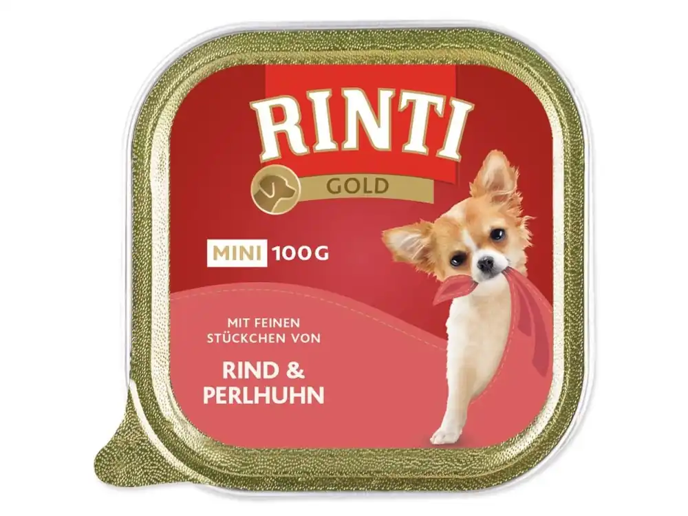 Vanička Rinti Gold Adult Mini hovězí a perlička 100 g Akční Nabídka