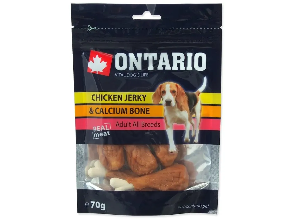 Pochoutka Ontario kuřecím obalená vápníková kost 70 g Objednat Nyní