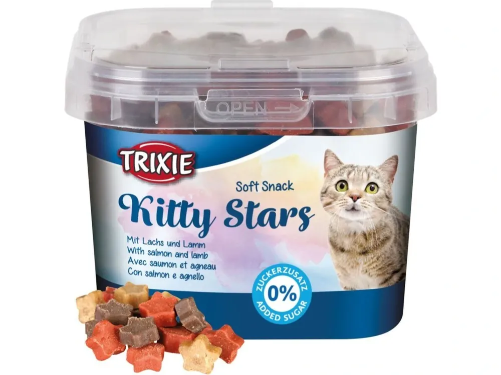Koupit Online Soft Snack Kitty Stars - hvězdičky losos, jehněčí 140g
