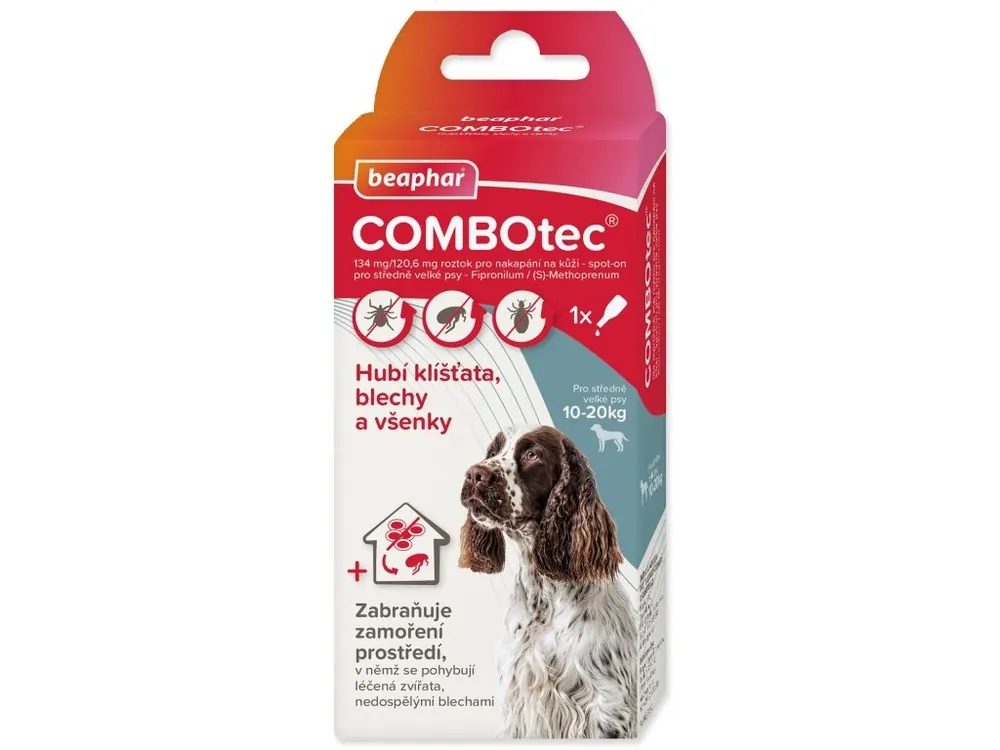 Dokud Zásoby Vydrží Pipeta Beaphar Spot-on Combotec pro psy M 10-20 kg