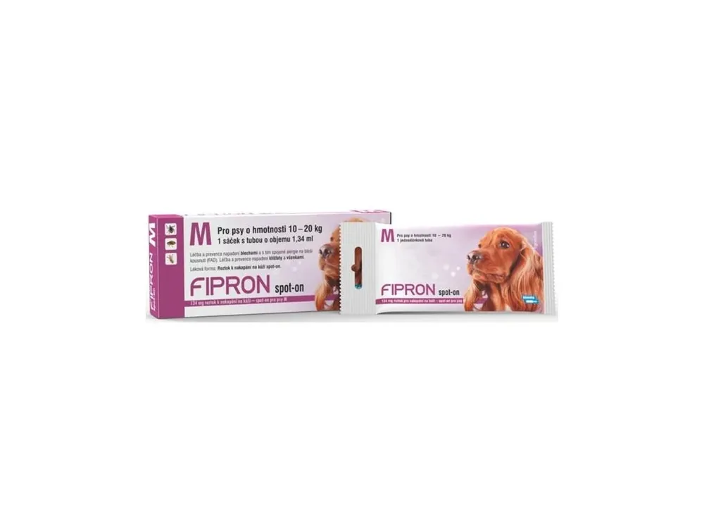 Fipron 134mg spot-on M a.u.v. sol 1x1,34 ml (pipety) Levný