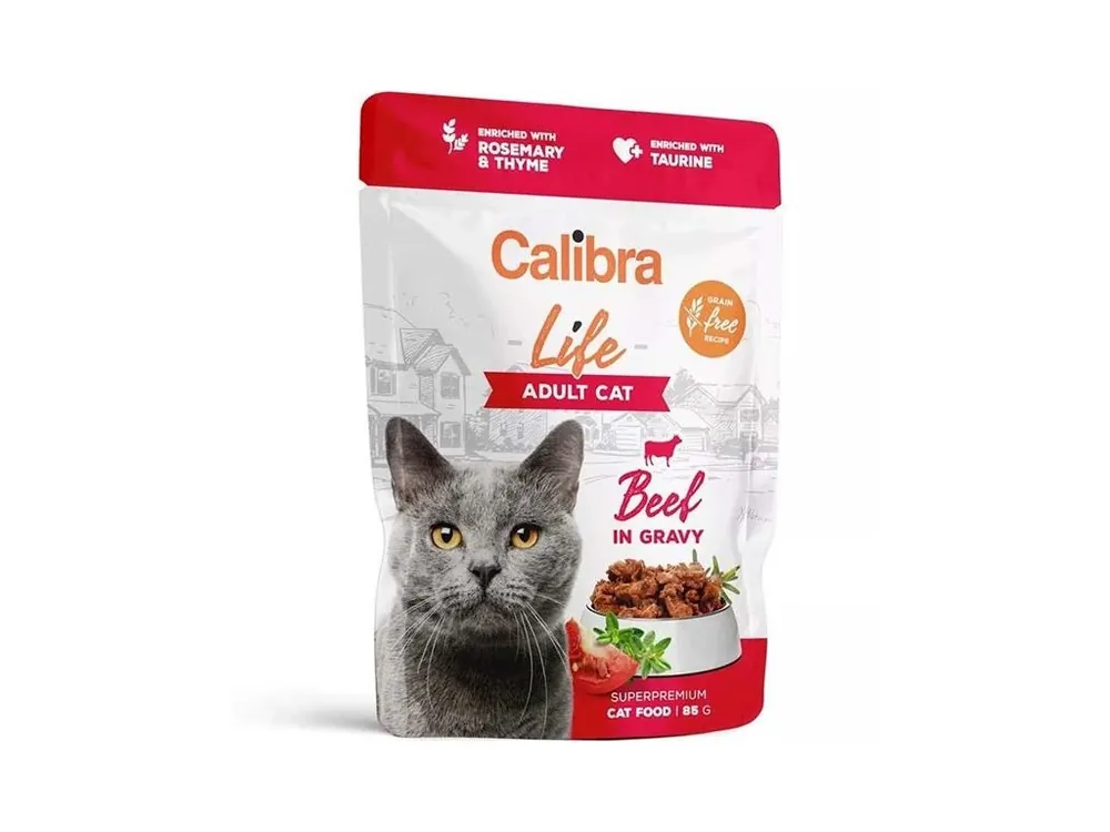 Calibra Cat Life kapsička Adult Beef in gravy 85 g Dokud Zásoby Vydrží