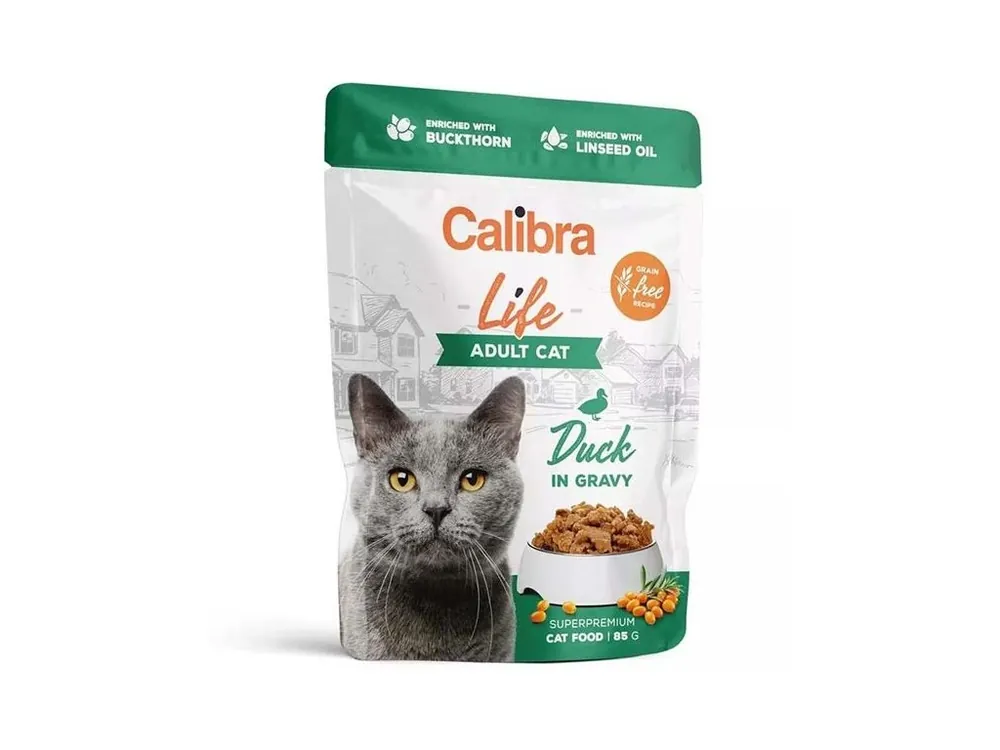 Zlevněný Calibra Cat Life kapsička Adult Duck in gravy 85 g