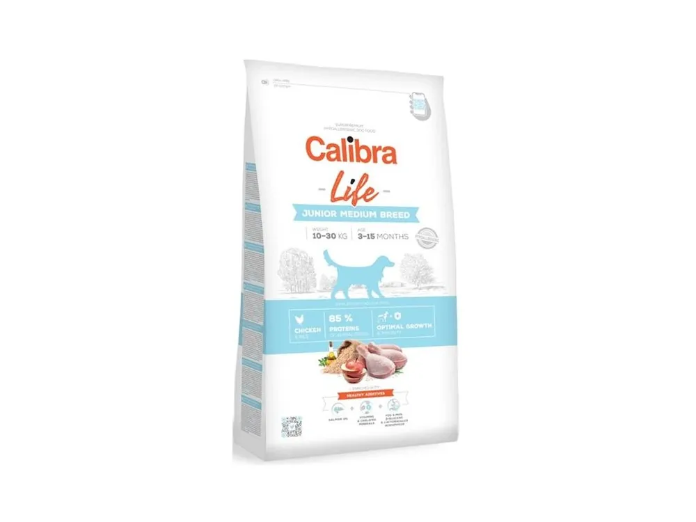 Calibra Dog Life Junior Medium Breed Chicken 2,5 kg Cenově Výhodný