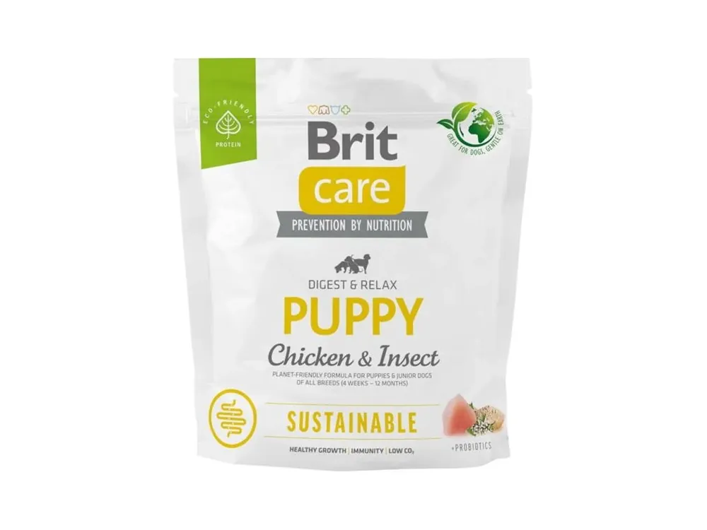 Brit Care Dog Sustainable Puppy Chicken+Insect 1 kg Omezená Nabídka