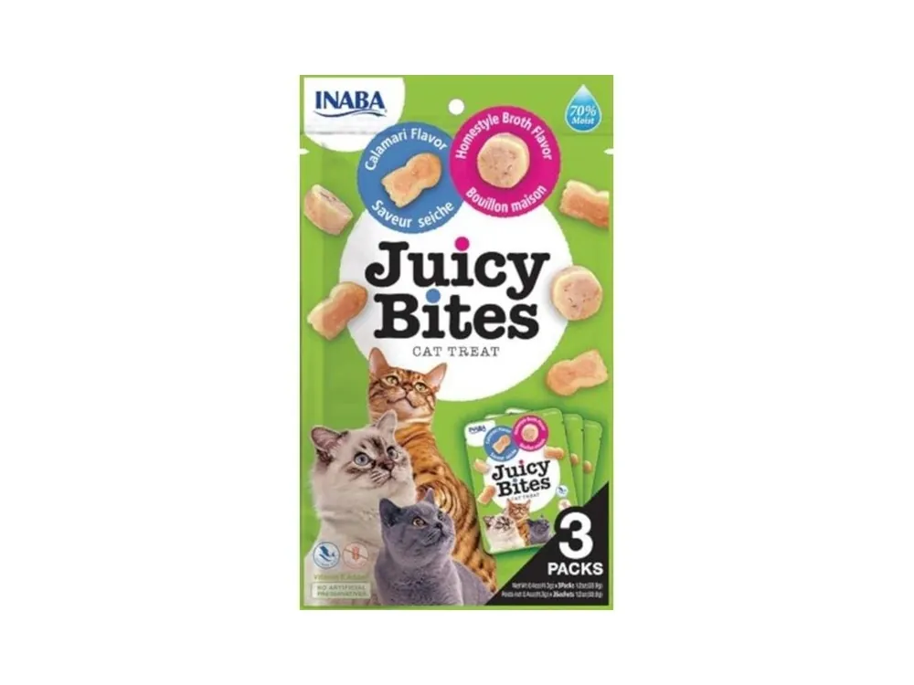 Ihned K Objednání Inaba Juicy Bites cat snack kalamáry a domácí vývar