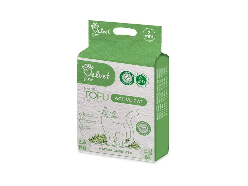 Hit Sezóny Podestýlka cat Velvet Paw Tofu Active cat 6l /2,6kg