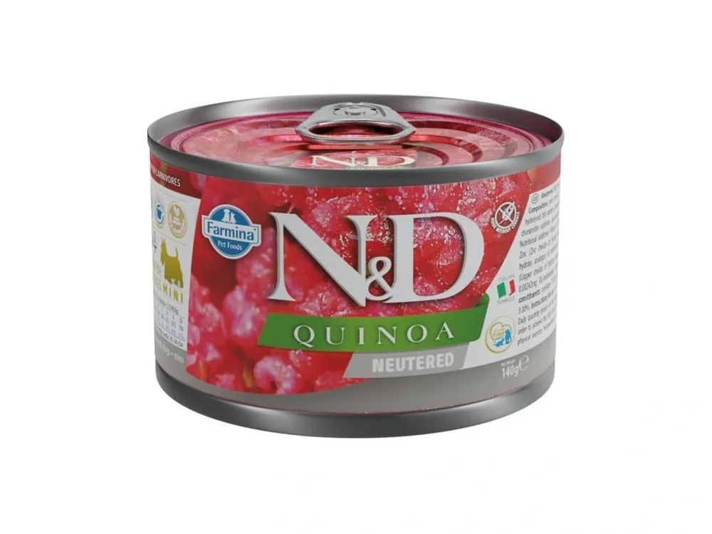 N&D QUINOA Dog konzerva Pork Neutered Mini 140 g Nejprodávanější