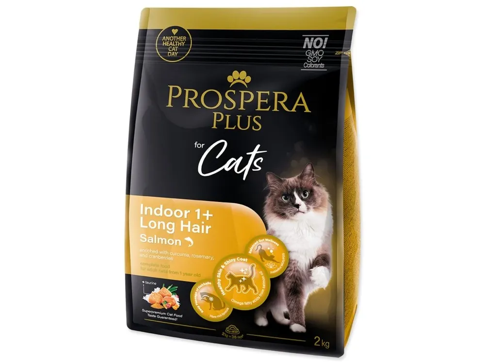 Novinka Krmivo Prospera Plus Indoor 1+ Salmon Long Hair 2kg